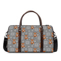 Snowy Fox Knitted Pattern Print Duffel Bag