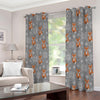 Snowy Fox Knitted Pattern Print Extra Wide Grommet Curtains