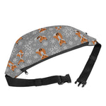 Snowy Fox Knitted Pattern Print Fanny Pack