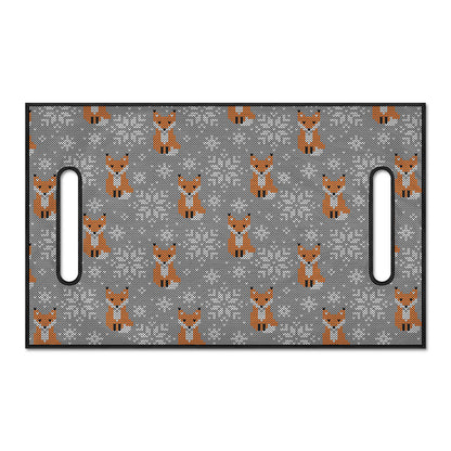 Snowy Fox Knitted Pattern Print Golf Cart Seat Cover