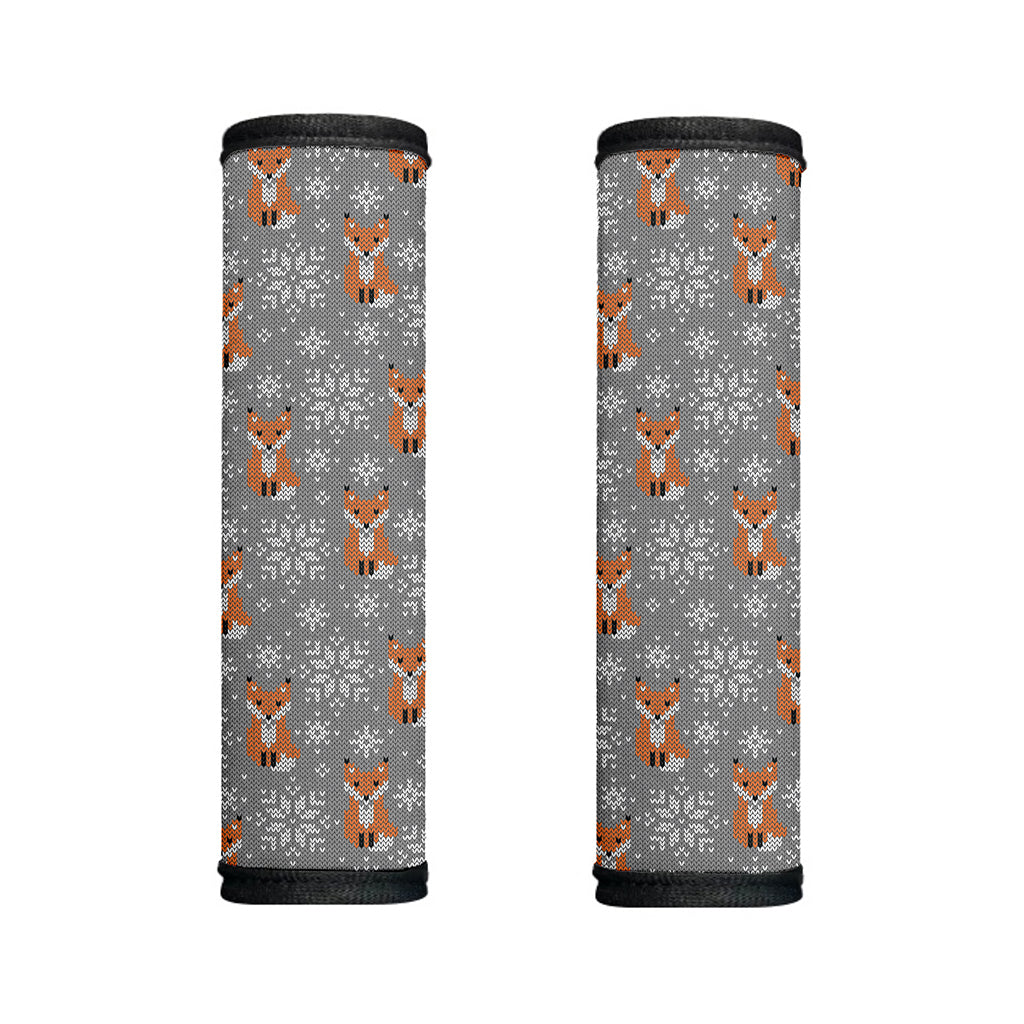 Snowy Fox Knitted Pattern Print Handle Covers