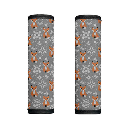 Snowy Fox Knitted Pattern Print Handle Covers