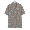 Snowy Fox Knitted Pattern Print Hawaiian Shirt