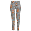 Snowy Fox Knitted Pattern Print High-Waisted Pocket Leggings