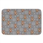 Snowy Fox Knitted Pattern Print Indoor Door Mat