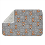 Snowy Fox Knitted Pattern Print Indoor Door Mat
