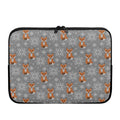 Snowy Fox Knitted Pattern Print Laptop Sleeve