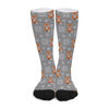 Snowy Fox Knitted Pattern Print Long Socks