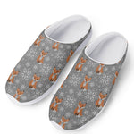 Snowy Fox Knitted Pattern Print Mesh Casual Shoes