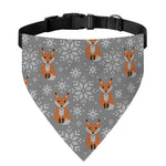 Snowy Fox Knitted Pattern Print Over The Collar Dog Bandana