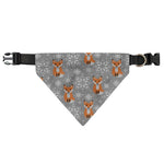 Snowy Fox Knitted Pattern Print Over The Collar Dog Bandana