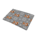 Snowy Fox Knitted Pattern Print Pet Cooling Mat Cover