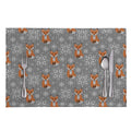 Snowy Fox Knitted Pattern Print Placemat