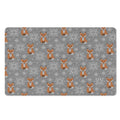 Snowy Fox Knitted Pattern Print Polyester Doormat