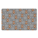 Snowy Fox Knitted Pattern Print Polyester Doormat