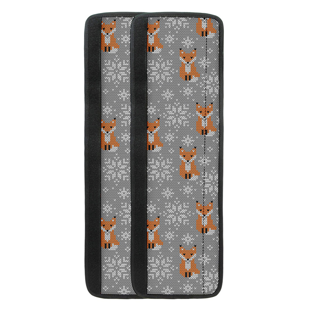 Snowy Fox Knitted Pattern Print Refrigerator Handle Covers