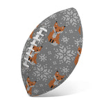 Snowy Fox Knitted Pattern Print Rugby Ball