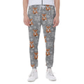 Snowy Fox Knitted Pattern Print Joggers
