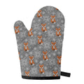Snowy Fox Knitted Pattern Print Single Oven Mitt