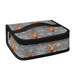 Snowy Fox Knitted Pattern Print Small Lunch Bag