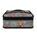 Snowy Fox Knitted Pattern Print Small Lunch Bag