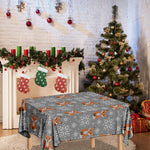 Snowy Fox Knitted Pattern Print Tablecloth