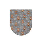 Snowy Fox Knitted Pattern Print Toilet Lid Cover