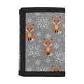 Snowy Fox Knitted Pattern Print Trifold Wallet