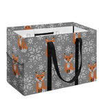 Snowy Fox Knitted Pattern Print Utility Tote Bag