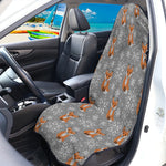 Snowy Fox Knitted Pattern Print Waterproof Car Seat Cover