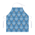 Snowy Penguin Knitted Pattern Print Adjustable Apron