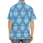 Snowy Penguin Knitted Pattern Print Aloha Shirt