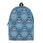 Snowy Penguin Knitted Pattern Print Backpack