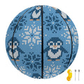Snowy Penguin Knitted Pattern Print Basketball
