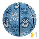Snowy Penguin Knitted Pattern Print Basketball