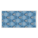 Snowy Penguin Knitted Pattern Print Beach Towel