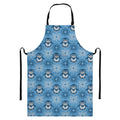 Snowy Penguin Knitted Pattern Print Bib Apron With Pocket