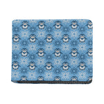 Snowy Penguin Knitted Pattern Print Bifold Wallet
