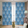 Snowy Penguin Knitted Pattern Print Blackout Pencil Pleat Curtains