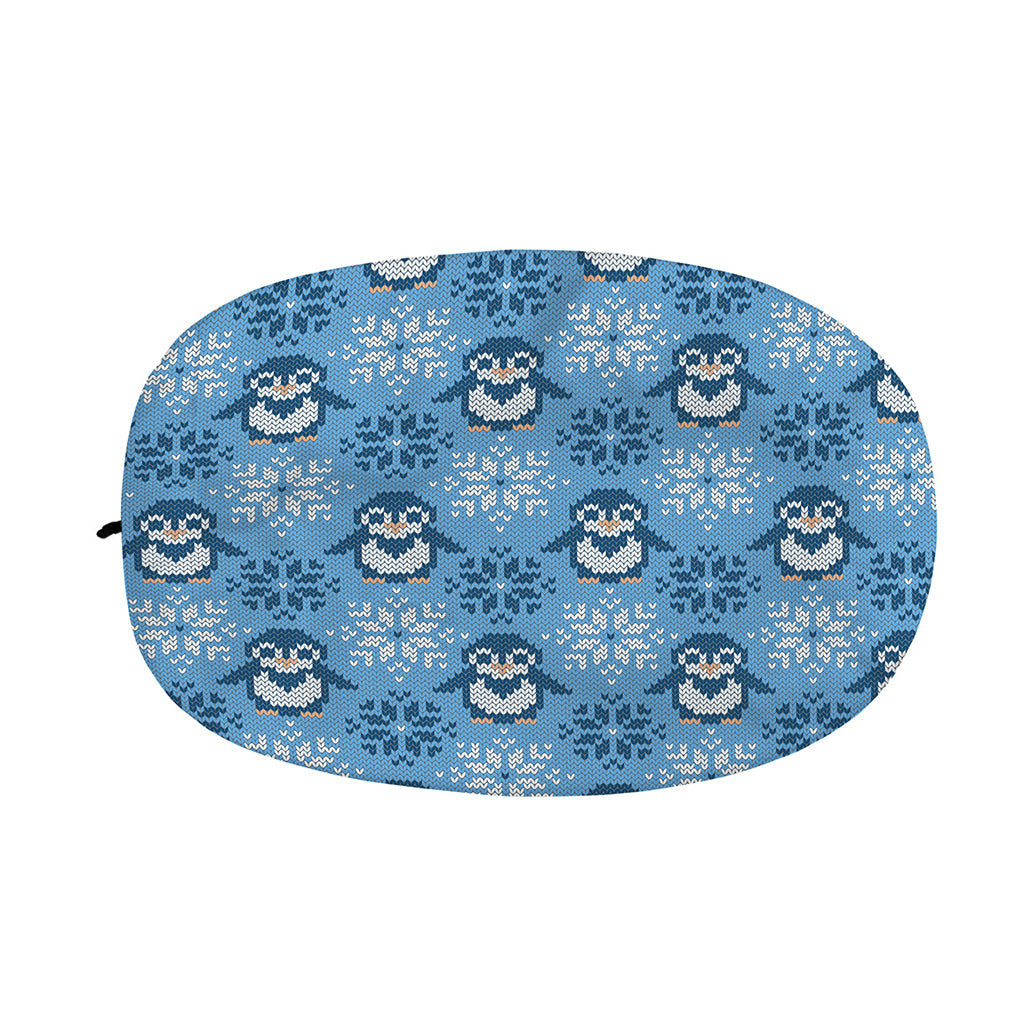 Snowy Penguin Knitted Pattern Print Car Side Mirror Covers