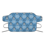 Snowy Penguin Knitted Pattern Print Car Windshield Snow Cover