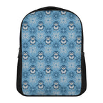 Snowy Penguin Knitted Pattern Print Casual Backpack