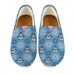 Snowy Penguin Knitted Pattern Print Casual Shoes