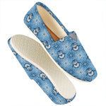 Snowy Penguin Knitted Pattern Print Casual Shoes