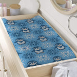 Snowy Penguin Knitted Pattern Print Changing Pad Cover