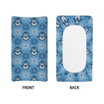 Snowy Penguin Knitted Pattern Print Changing Pad Cover