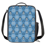 Snowy Penguin Knitted Pattern Print Crossbody Lunch Bag