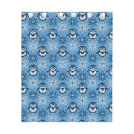 Snowy Penguin Knitted Pattern Print Curtain