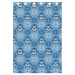 Snowy Penguin Knitted Pattern Print Curtain