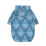 Snowy Penguin Knitted Pattern Print Dog Zip Up Hoodie